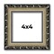 4x4 Silver Wood Picture Frame - UV Acrylic, Foam Board Backing, Hanging Hardware